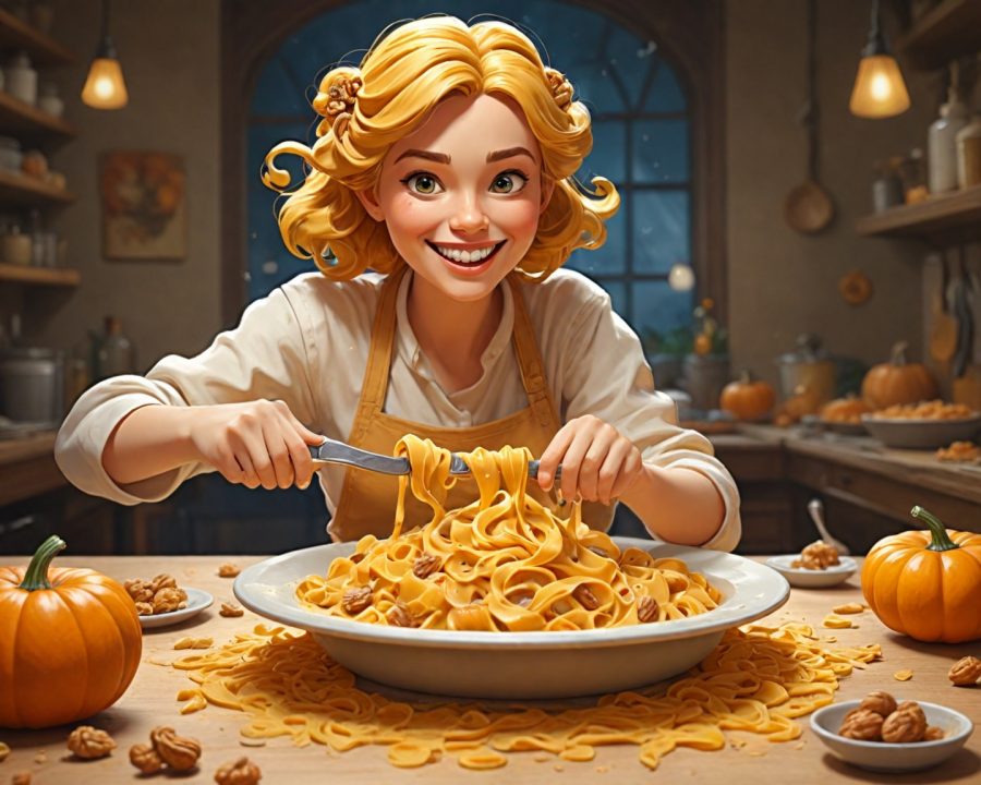Macarrão Cremoso de Abóbora com Nozes: Receita Fácil