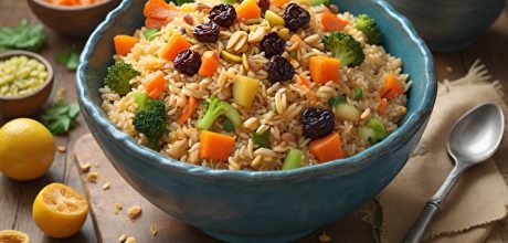 Como Fazer Arroz Integral Colorido com Castanhas e Uvas-Passas