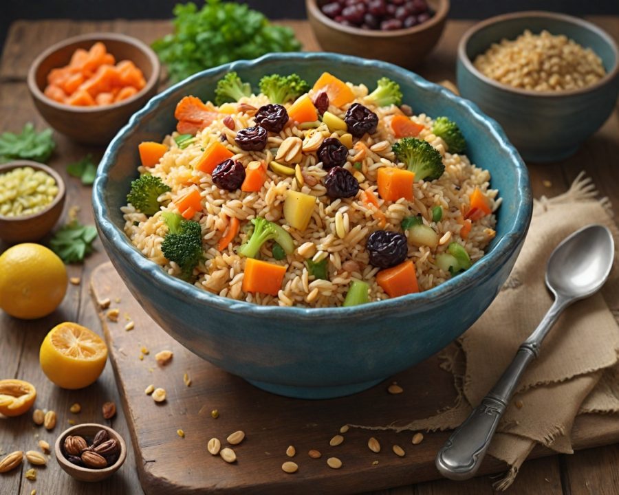 Como Fazer Arroz Integral Colorido com Castanhas e Uvas-Passas