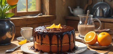 Bolo de Laranja Sem Ovo com Cobertura de Chocolate Fácil