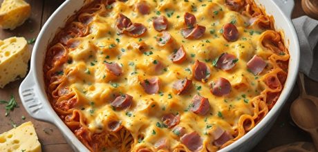 Receita Fácil de Macarronada ao Forno com Presunto e Queijo