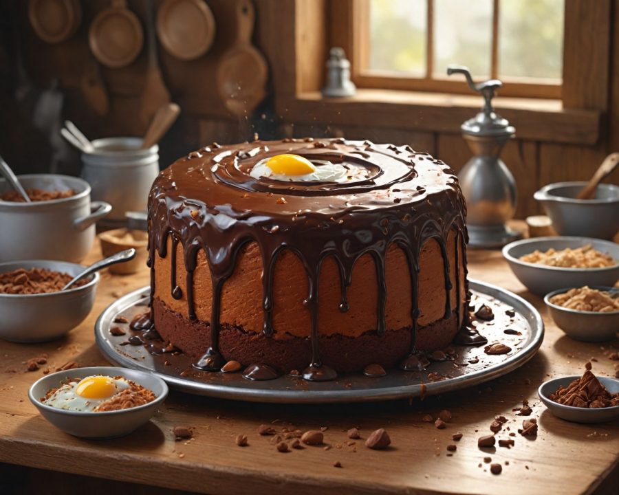 Bolo de Chocolate de Liquidificador com Cobertura Cremosa