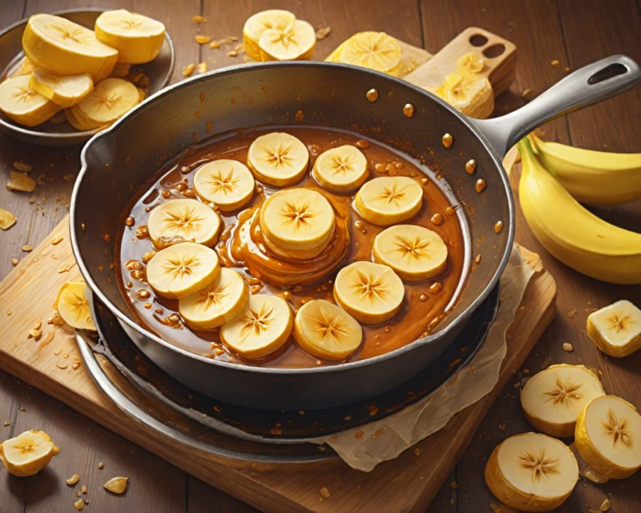 como fazer banana caramelada crocante e deliciosa