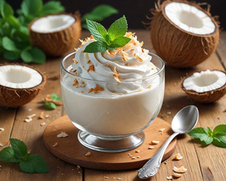 como fazer mousse de coco cremoso e irresistível