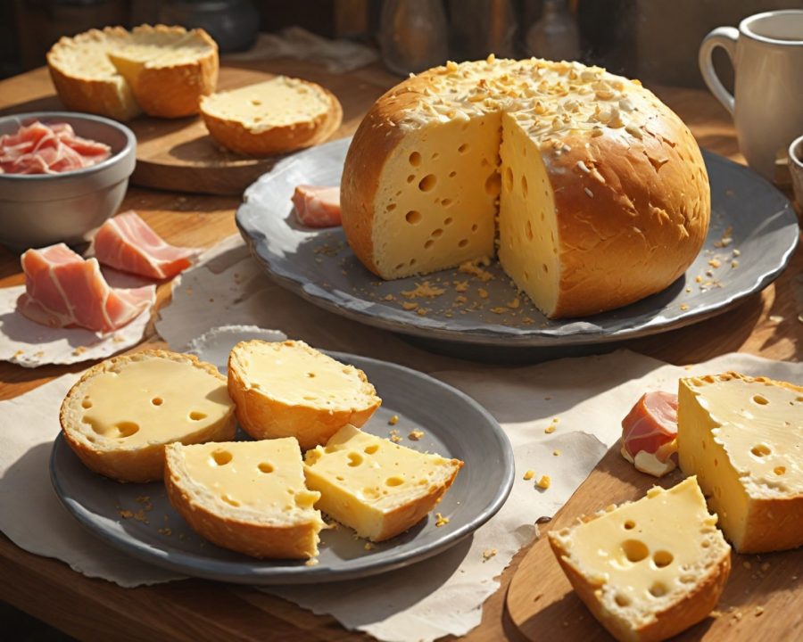 Como Fazer Pão de Queijo Recheado com Presunto e Queijo