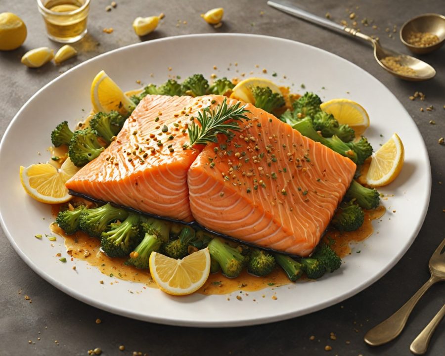 Salmão Assado com Crosta de Ervas Finas: Receita Fácil
