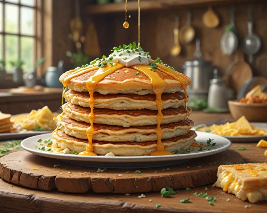 Como fazer panquecas salgadas recheadas com frango e queijo