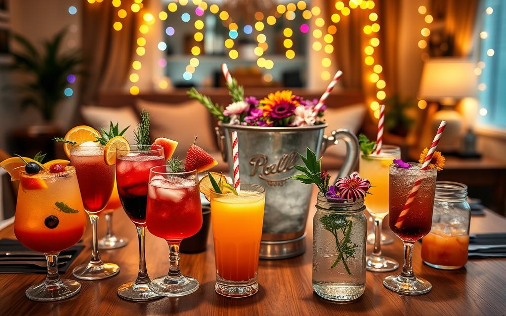Bebidas criativas para festas caseiras