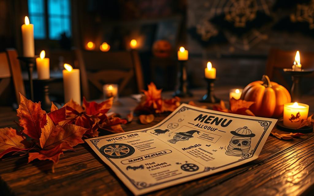cardápio de Halloween criativo